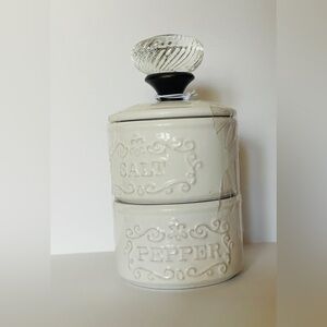 From the original Pier1 Imports store! Salt & Pepper Cellar.7.3”Hx3”W